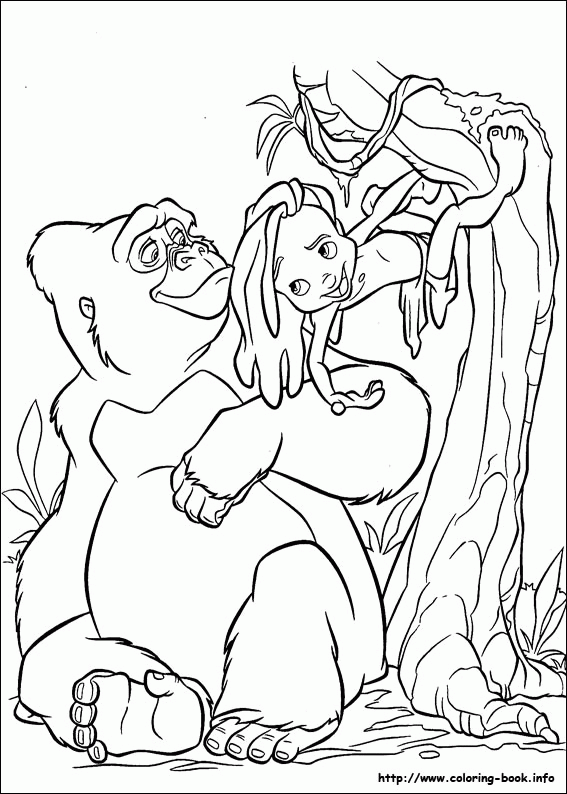 Tarzan kolorowanki